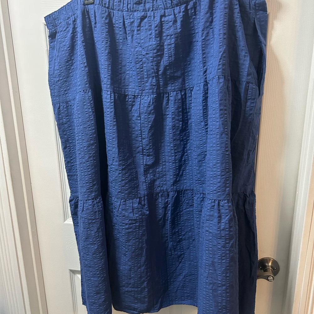 Elegant Blue Tiered Skirt NWOT 4x - Picture 3 of 5